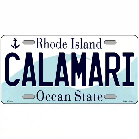Calamari Rhode Island Metal Sign