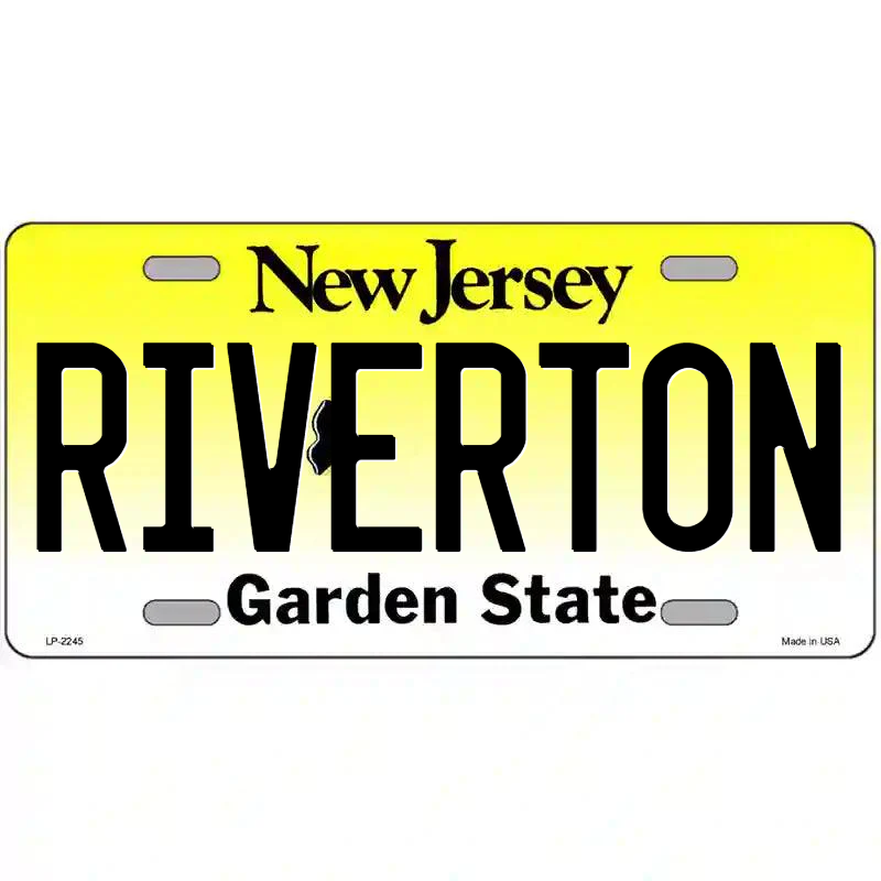 Riverton New Jersey Metal Sign