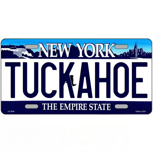 Tuckahoe New York Blue Metal Sign