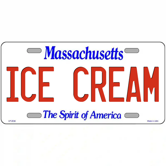 Ice Cream Massachusetts Metal Sign