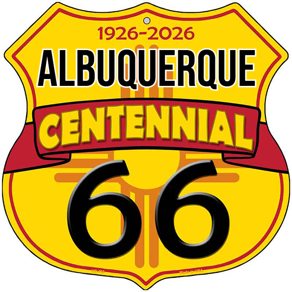 Albuquerque New Mexico Flag Route 66 Centennial Highway Shield Metal S