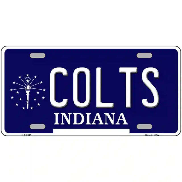 Colts Indiana Blue Metal Sign