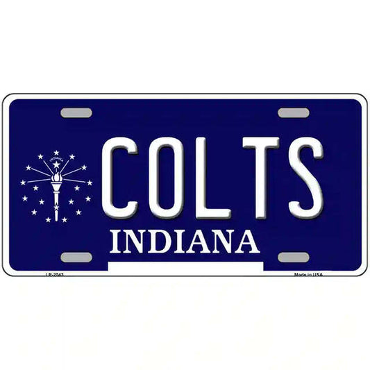Colts Indiana Blue Metal Sign