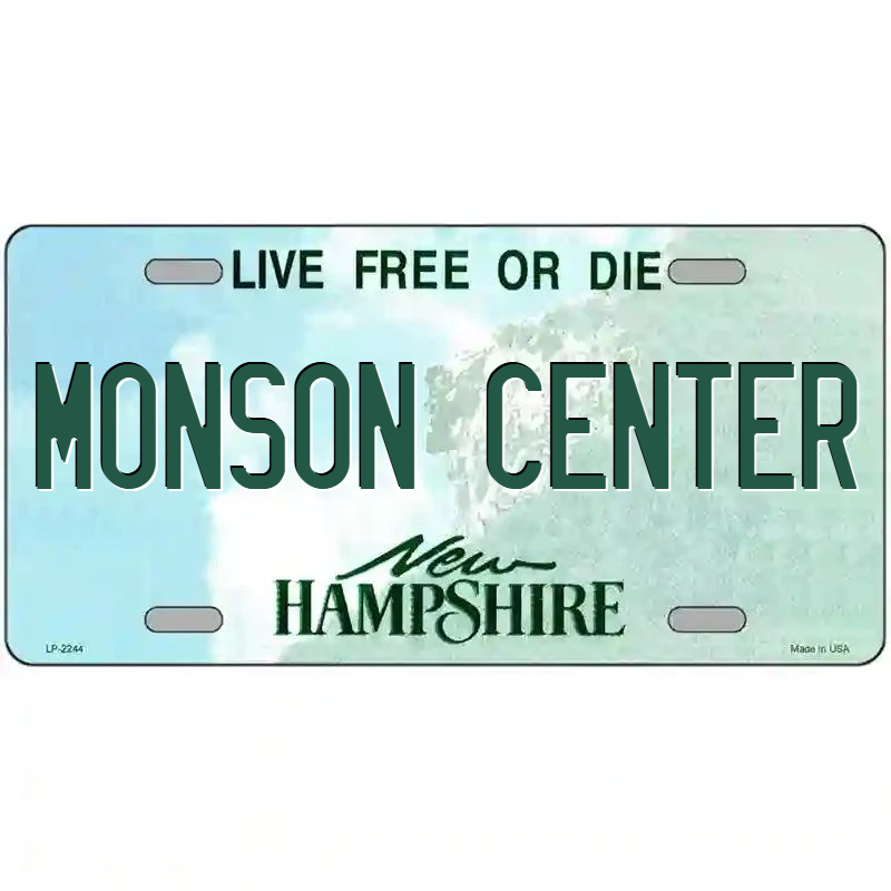 Monson Center New Hampshire Metal Sign