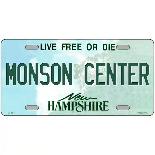 Monson Center New Hampshire Metal Sign