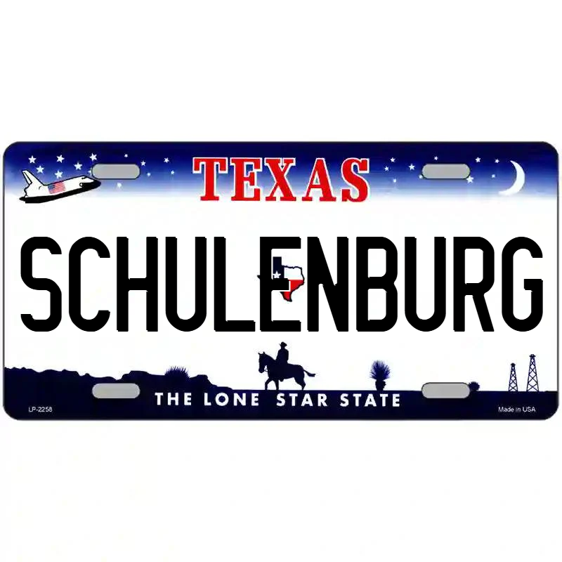 Schulenburg Texas Metal Sign