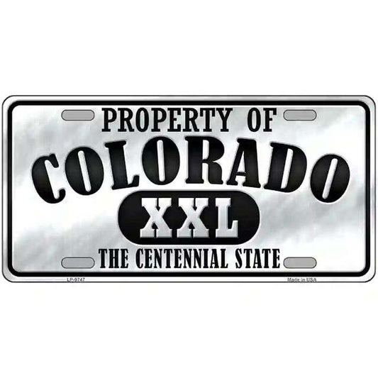 Property of Colorado The Centennial State Metal Sign