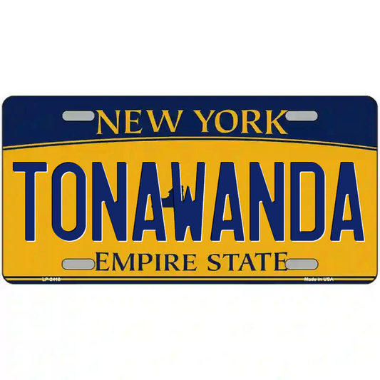 Tonawnda New York Yellow Metal Sign