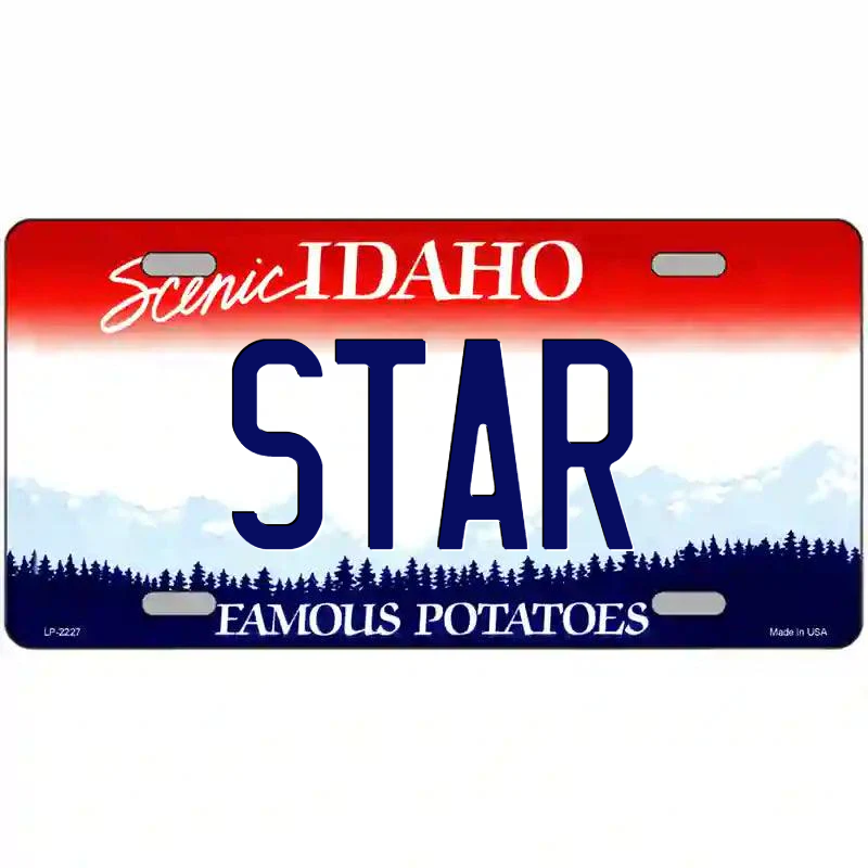 Star Idaho Metal Sign