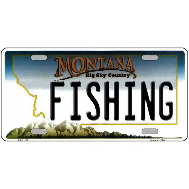 Fishing Montana Metal Sign