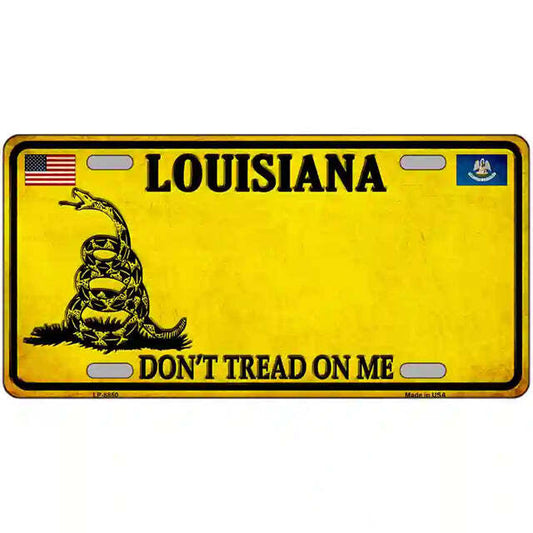 Louisiana Don't Tread on Me Metal Sign