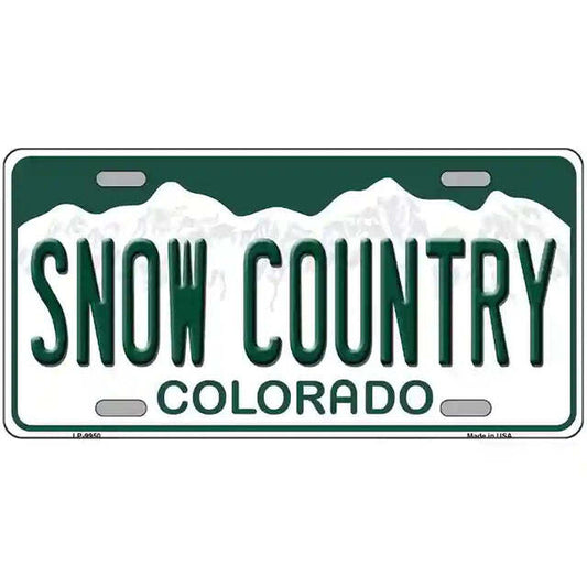 Snow Country Colorado Metal Sign