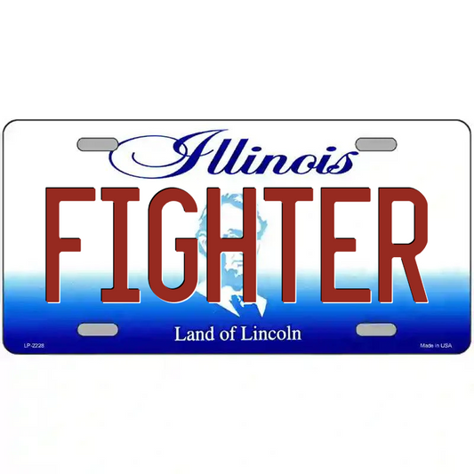 Fighter Illinois Metal Sign