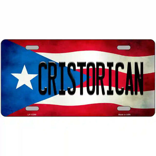 Cristorican Puerto Rico Flag Metal Sign