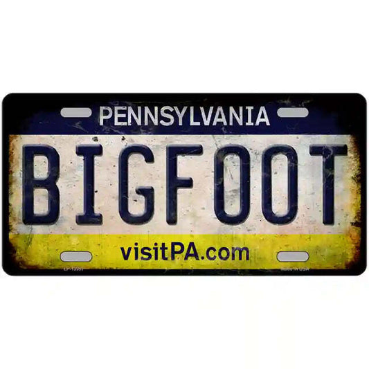 Bigfoot Rusty Look Pennsylvania Metal Sign