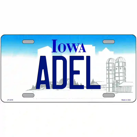 Adel Iowa Metal Sign
