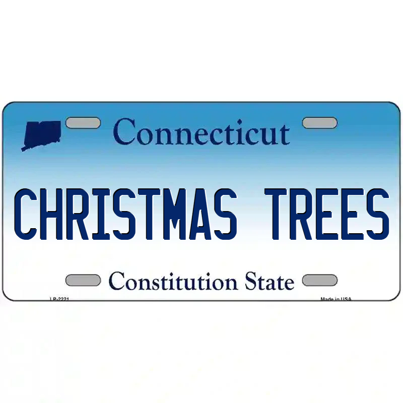 Christmas Trees Connecticut Metal Sign