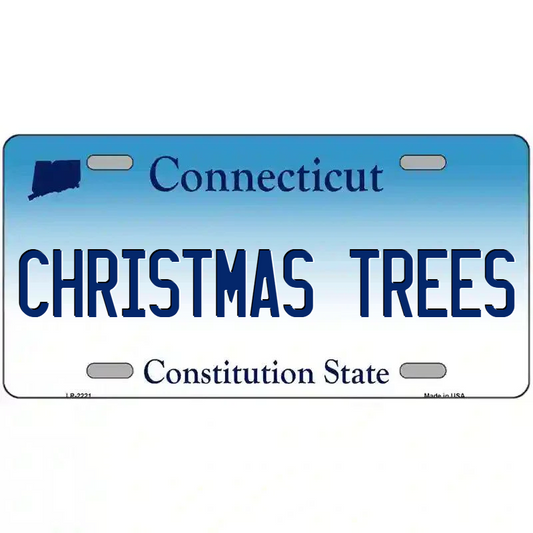 Christmas Trees Connecticut Metal Sign