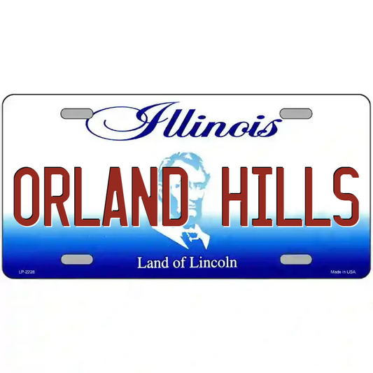 Orland Hills Illinois Metal Sign