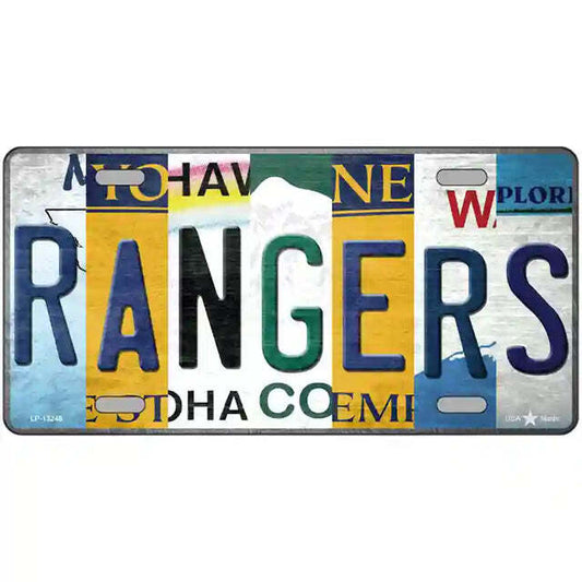 Rangers Strip Art Metal Sign