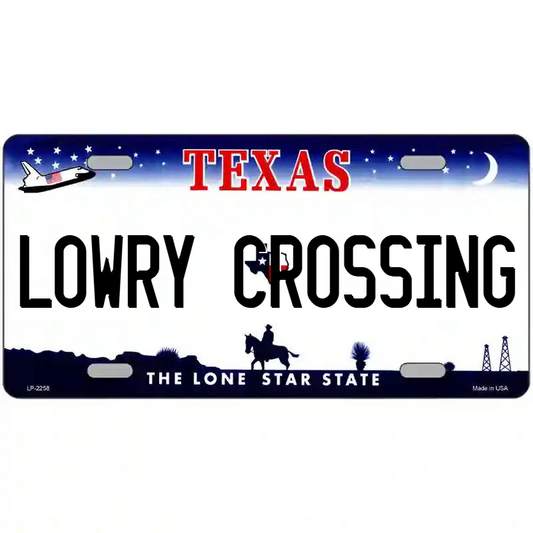 Lowry Crossing Texas Metal Sign