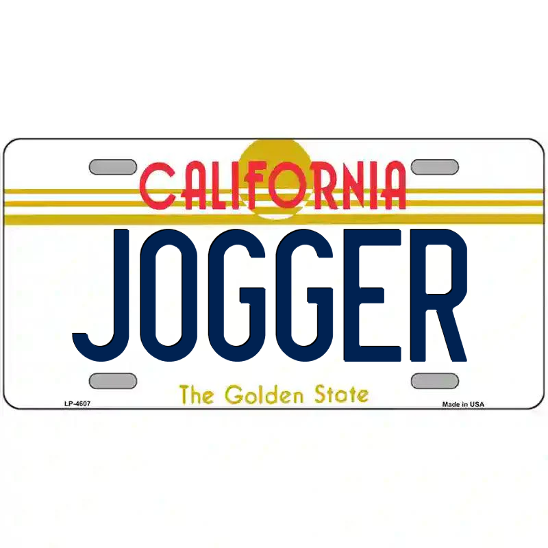 Jogger California Metal Sign