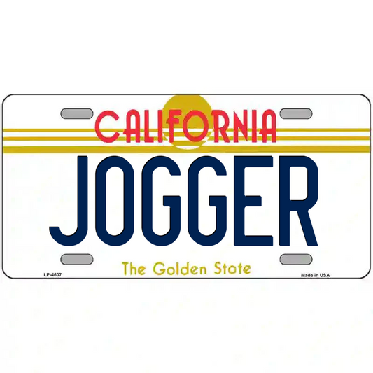 Jogger California Metal Sign