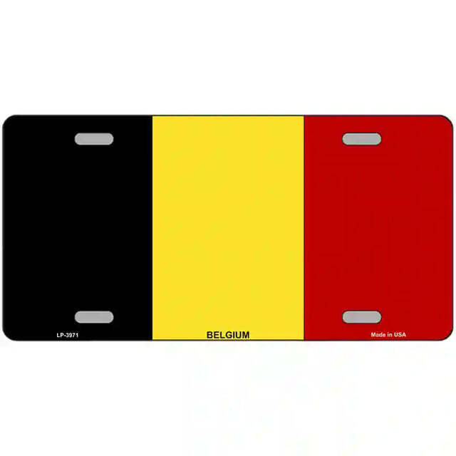 Belgium Flag Metal Sign