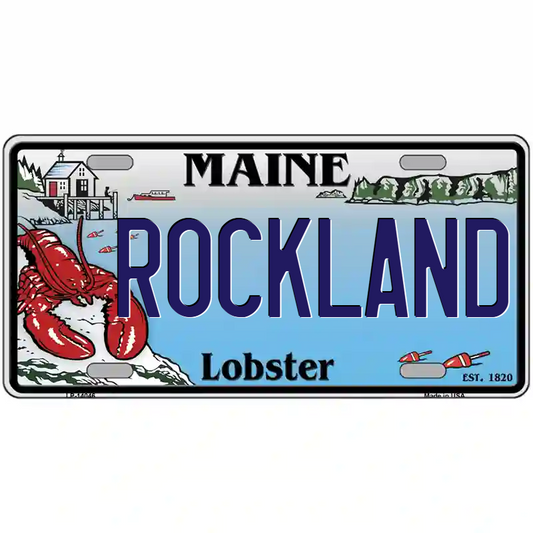 Rockland Maine Lobster Metal Sign