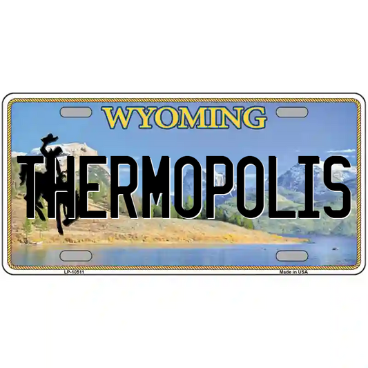 Thermopolis Wyoming Metal Sign