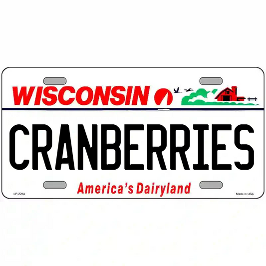 Cranberries Wisconsin Metal Sign