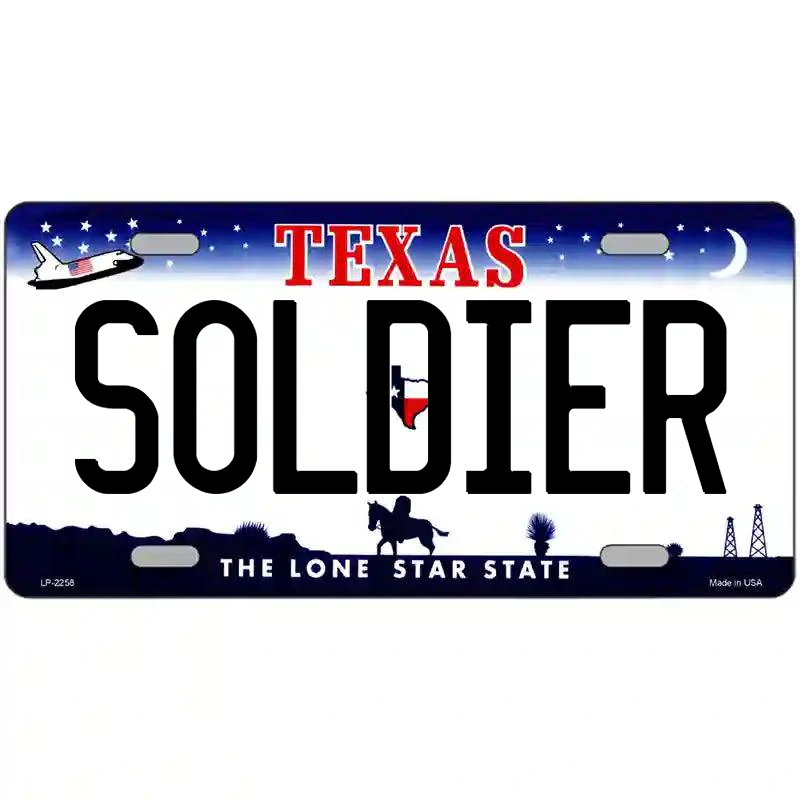 Soldier Texas Metal Sign