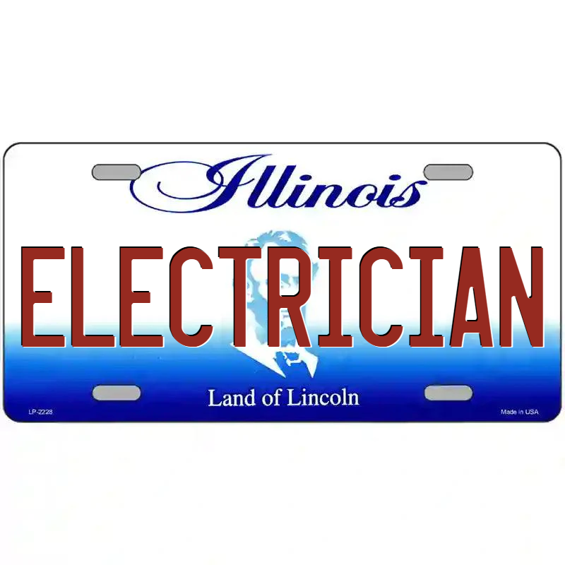 Electrician Illinois Metal Sign