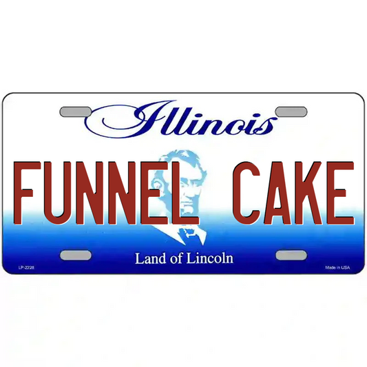 Funnel Cake Illinois Metal Sign