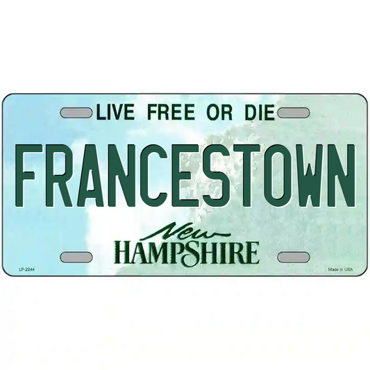 Francestown New Hampshire Metal Sign
