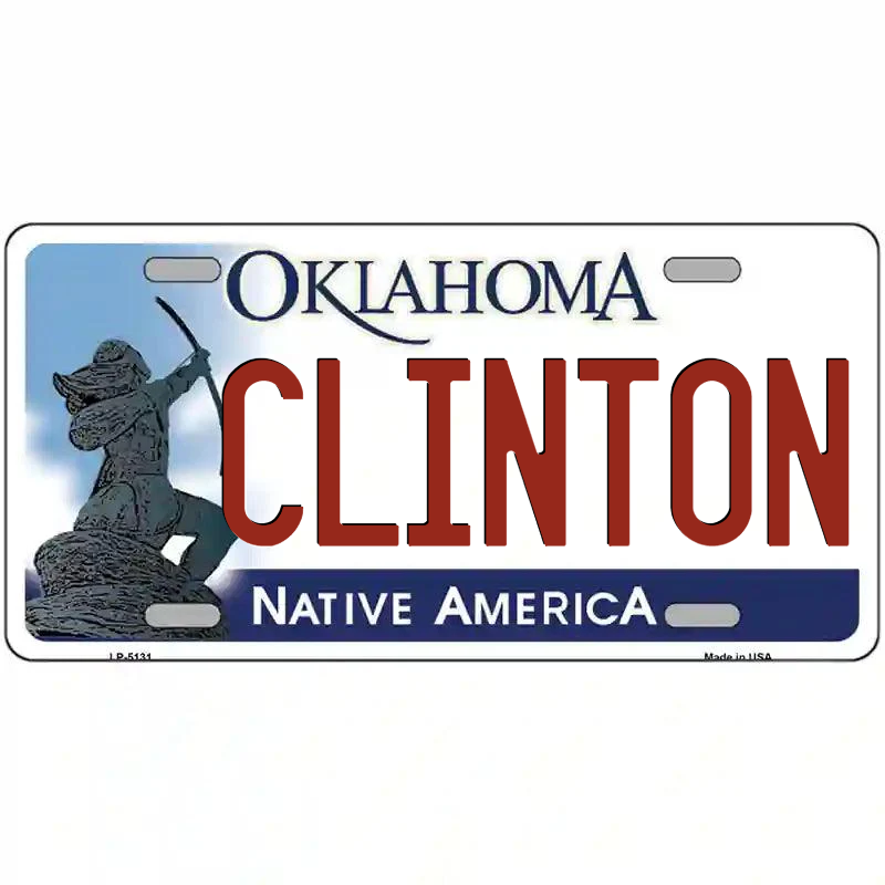 Clinton Oklahoma Metal Sign