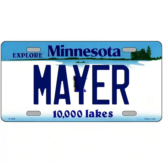 Mayer Minnesota Metal Sign
