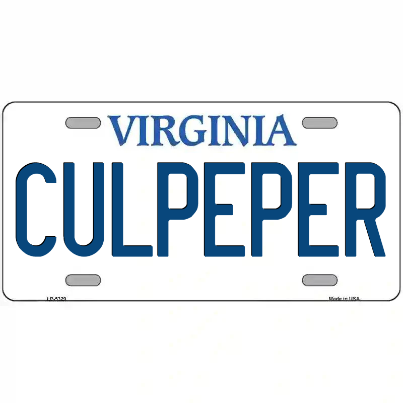 Culpeper Virginia Metal Sign