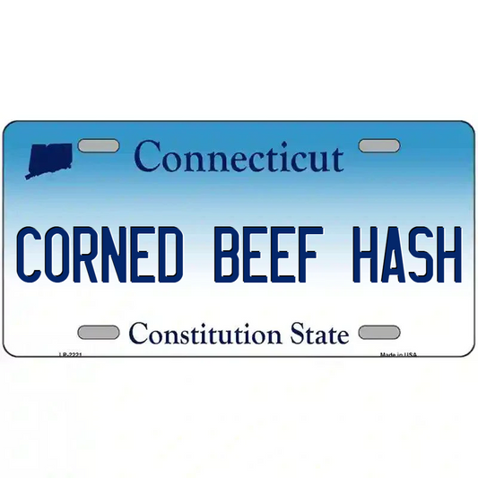Corned Beef Hash Connecticut Metal Sign