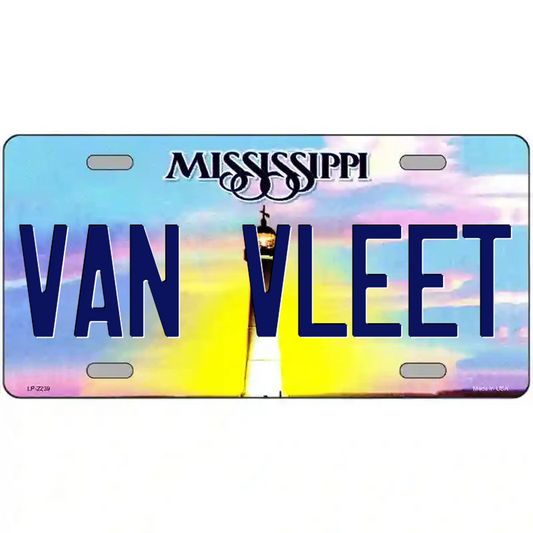 Van Vleet Mississippi Metal Sign
