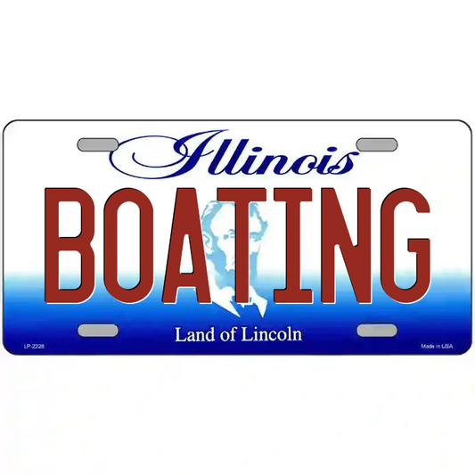Boating Illinois Metal Sign