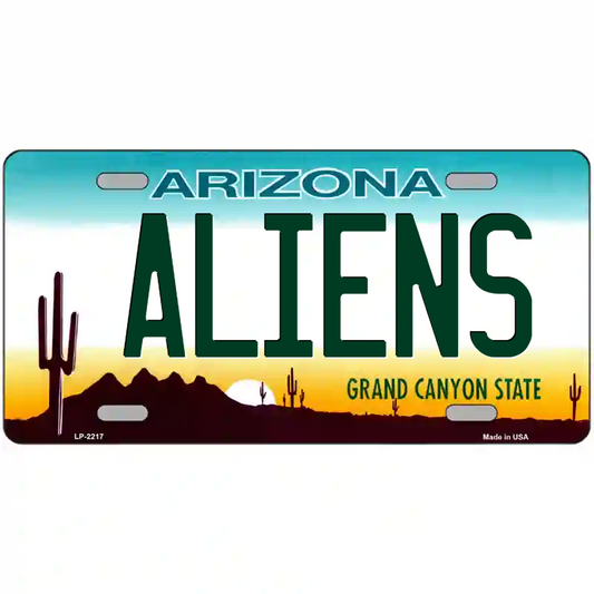 Aliens Arizona Metal Sign