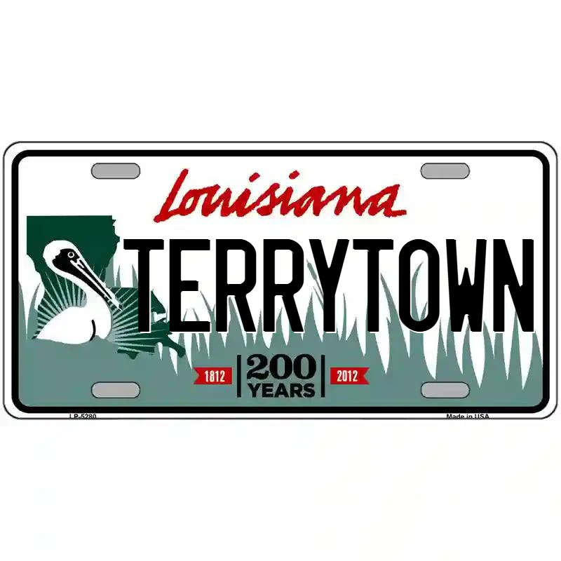 Terrytown Louisiana Metal Sign
