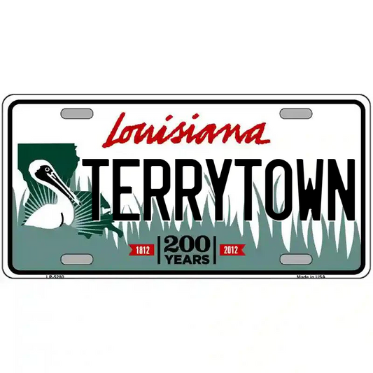 Terrytown Louisiana Metal Sign
