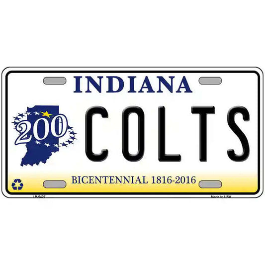 Colts Indiana Bicentennial Metal Sign