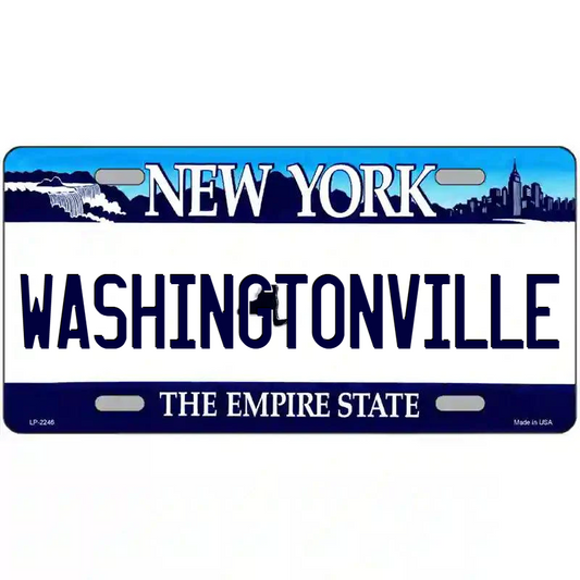 Washingtonville New York Blue Metal Sign