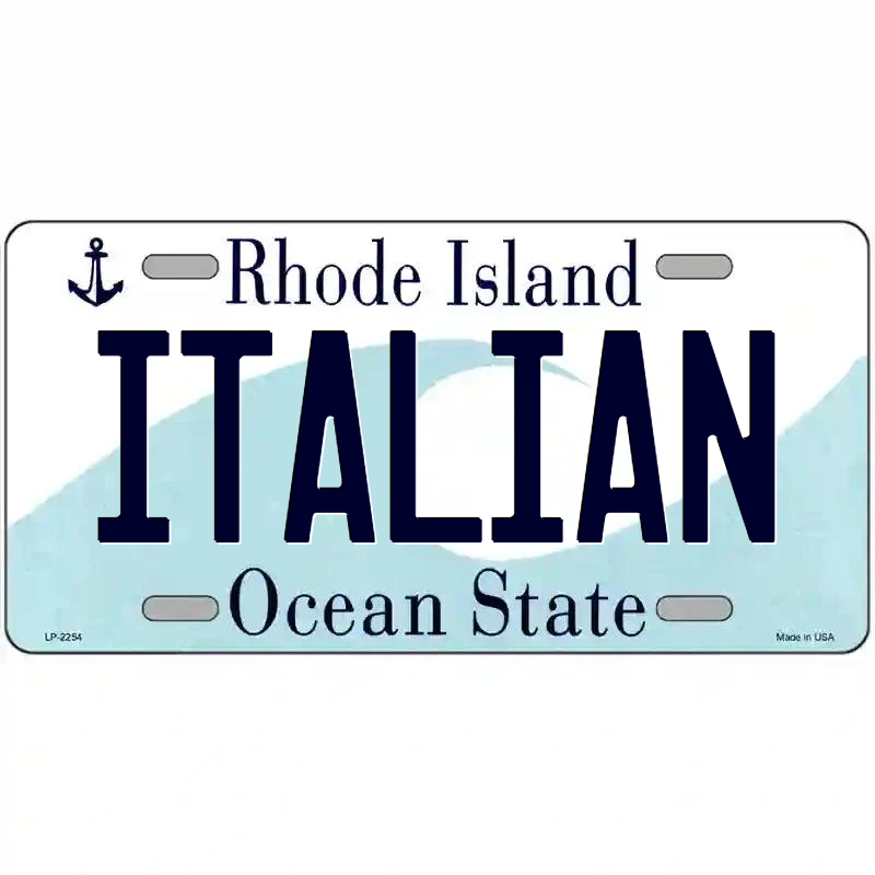 Italian Rhode Island Metal Sign