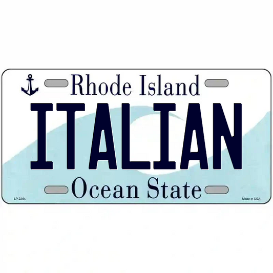 Italian Rhode Island Metal Sign