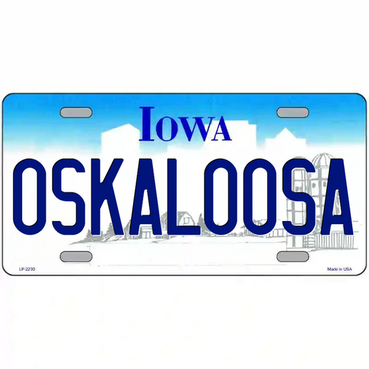 Oskaloosa Iowa Metal Sign