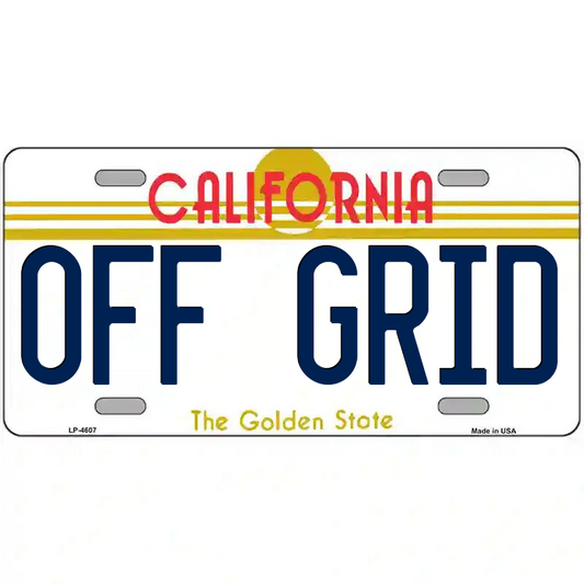 Off Grid California Metal Sign
